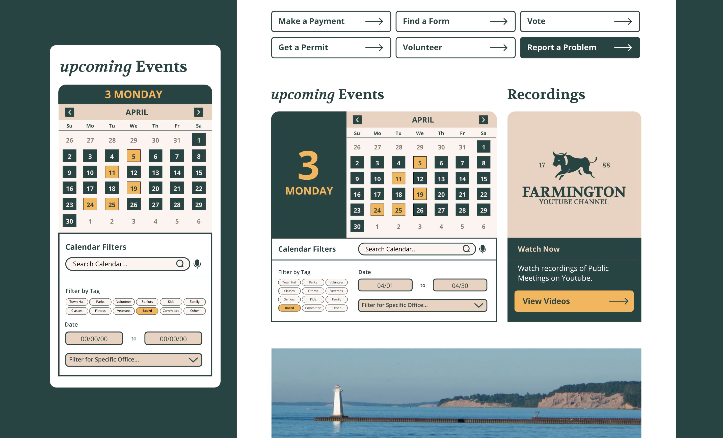 desktop and mobile calendar