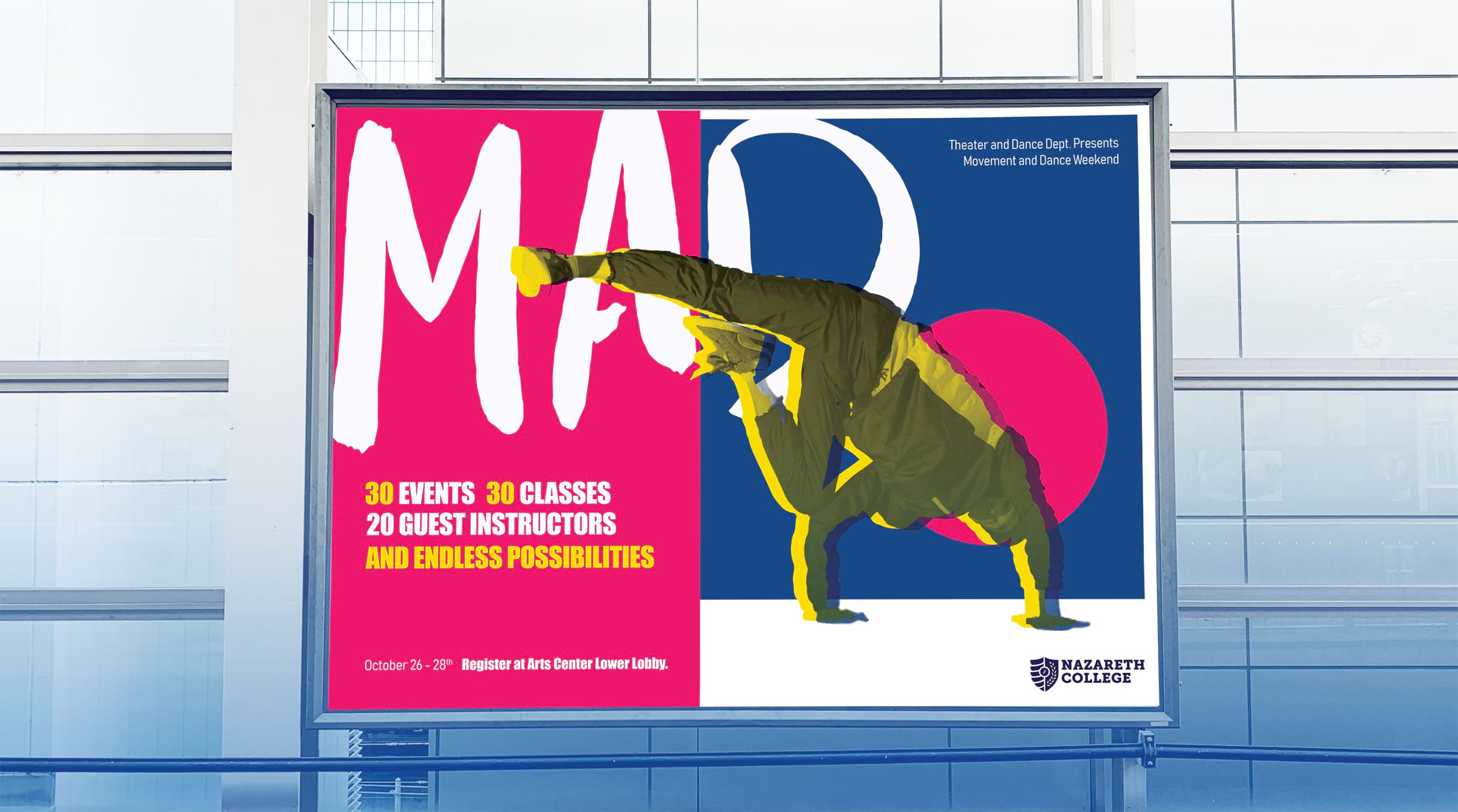 Image of large, hanging poster